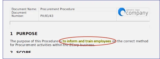 Ill-considered procedure objective